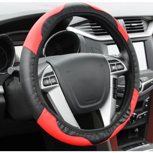 Car Steering Wheel Cover Carbon Fiber Style Accessories for GAZ lada VESTA niva kalina priora granta largus vaz samara 2110