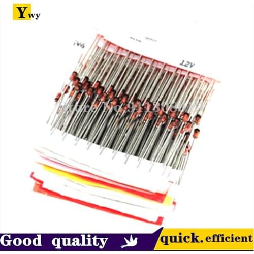 50PCS 1W Zener diode DO-41 12V 13V 15V 16V 18V 20V 22V 24V 27V 30V 33V 36V 39V 43V 47V 51V 75V 1N4753 1N4755 1N4756 1N4761