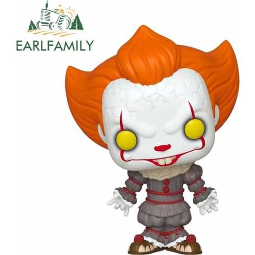 EARLFAMILY 13cm x 9.9cm for Clown Car Stickers and Decals DIY Occlusion Scratch Fashion 3D Car Accessories SUV JDM Decoration