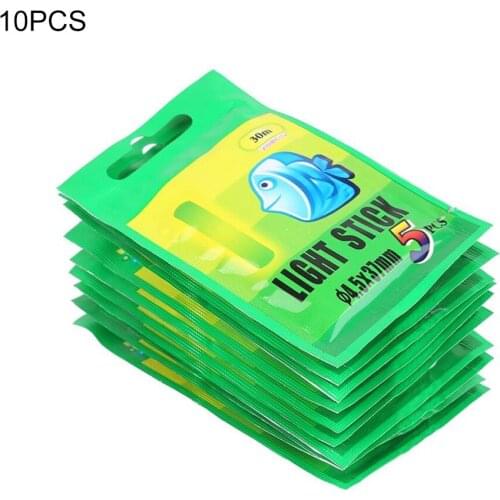 50pcs/Set Noctilucence Fishing Float Fluorescent Light Stick Luminous Fishing Night Vision Float Glow Stick Lightstick 10 Bags