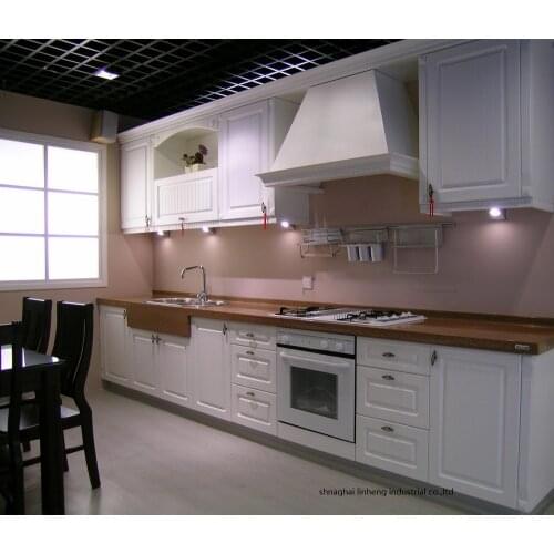 PVC/vinyl kitchen cabinet(LH-PV049)