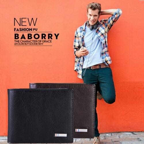 Hot Sell 2021 Men Wallets Solid Color Pu Leather Multi Card Position Wallet Men Luxury Business Wallet Card Holder Soft Coin Bag