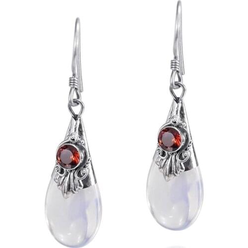 New Luxury Exquisite Teardrop Water Drop Pear Shape Multi Color Geometric Jewelry Lady Engagement Wedding Gift Earrings