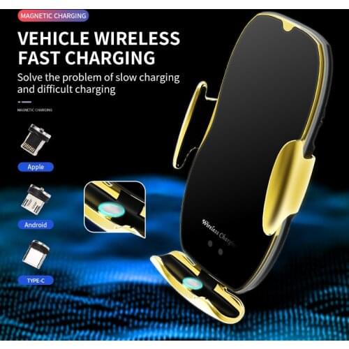 Magic Clip H9 Universal Mobile Phone Universal Magnetic Car Wireless Charging Mobile Phone Holder Phone Stand Holder for Car