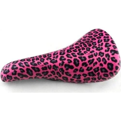 Soft Color Leopard Print Comfortable Multi-color Cushion Fixed Gear Saddle Mountain Bike Track PU Cushion Bicycle Saddle