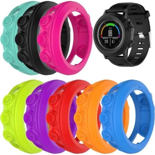 Soft Silicone Protective Sleeve Cover Case Shell Frame for Garmin Fenix 3 HR Quatix 3 Tactix Bravo Smart Watch Smartwatch