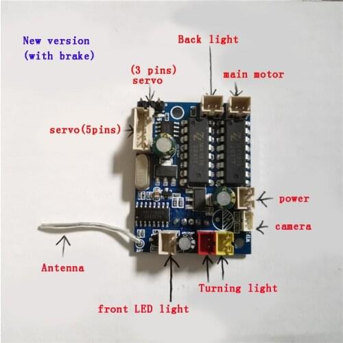 Circuit Board Truck Body Receiver New Version with Brake Spare Parts for WPL/FY/JJ 6WD 6x6 Drive RC Military Army Truck Models