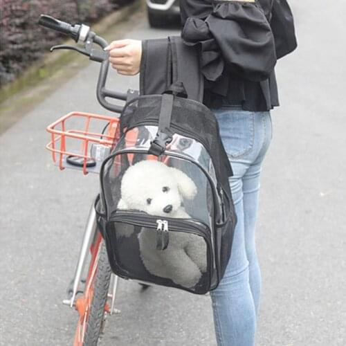 Pet Carrier for Cat Dogs Mesh Shoulder Handle Bags Portable Cats Kitten Carrier Mesh Breathable Pet Backpack Outdoor Travel Bag