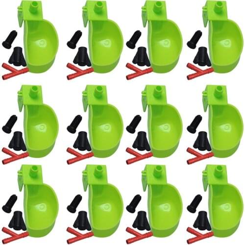 12 Pcs Bird Waterers Automatic Drinking Hanging Cups for Pigeon Parrot Quail Water Feeder Bird water drinking tool