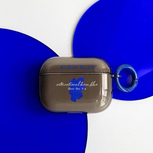 Klein Blue Simple Cases For AirPods 1 2 Pro Case Transparent Soft TPU Cute Bluetooth Earphone Charging Box for Air Pods 1/2/pro