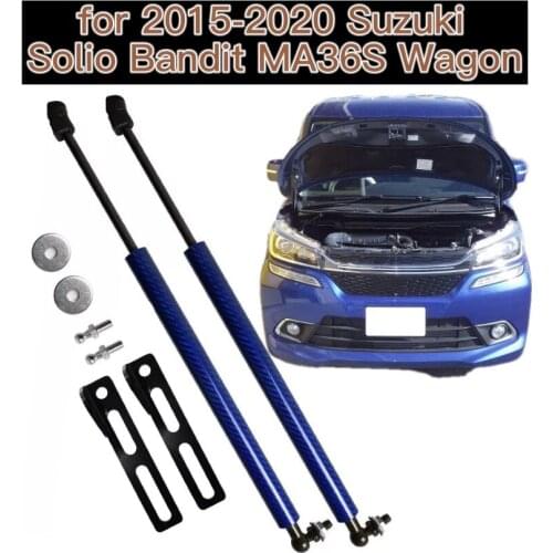 For 2015-2020 Suzuki Solio bandit MA36S Front Hood Bonnet Gas Struts Lift Support Shock Damper Carbon Fiber