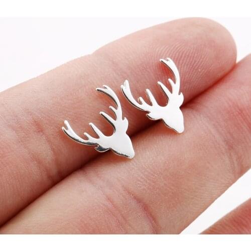 Shuangshuo 2017 New Arrival Fashion Deer Stud Earrings for Women Animal Jewelry Boucle d'oreille Party Gifts