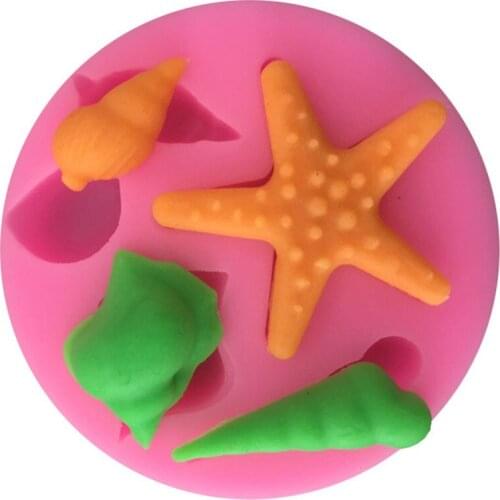Sea Shell Conch Starfish Silicone Cake Molds DIY Fondant Cake Decorating Tools Gumpaste Chocolate Candy Soap Clay Moulds