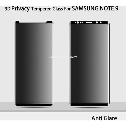Smartphone NOTE9 Privacy Glass 3D 4D Curved For SAMSUNG Galaxy NOTE 9 Anti Glare Tempered Glass Case Friendly N960N Anti-peening