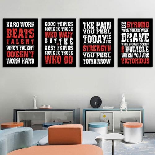 Modern Black Inspirational Quotes Canvas Painting Prints Wall Decorative Posters for Living Room Office Home Art Decor Picture