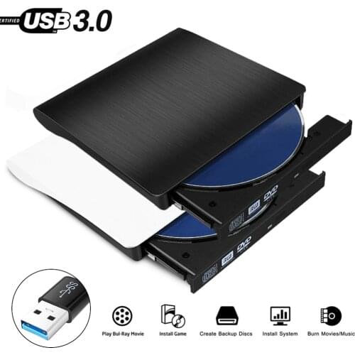 USB 3.0 External DVD CD Drive Burner Slim Portable Driver For CHUWI ZEUSLAP T-bao Teclast Jumper YEPO ZEUSLAP DeeQ GMOLO Amoudo