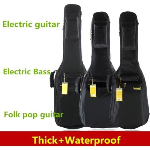 Waterproof Thicken 40 41 Folk Flattop Balladry Acoustic Classical Electric Guitar Bass Bag Case Backpack Bass Accessories Gig