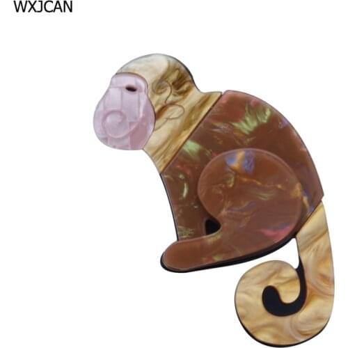 WXJCAN new unique animal monkey novelty brooches women men Size 70mm*40mm