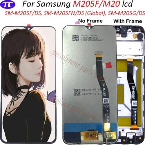 6.3''For SAMSUNG M20 2019 M205F M205 M205F/DS lcd Display Touch Screen Digitizer Assembly replacement for M20 M205FN/DS lcd