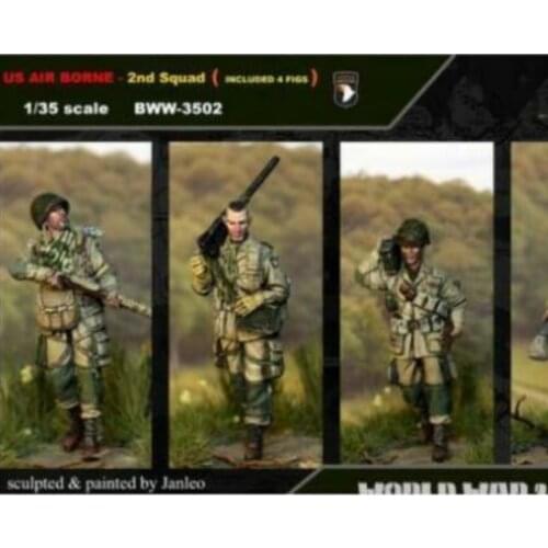 1/35 Resin Figure Model Kit WWII Series US Army 101 Airborne Division(4 Figures) Unassambled Unpainted