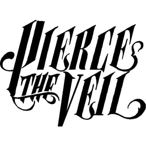 15.2*11.1CM PIERCE THE VEIL Fashion Car Body Decal Stickers Vinyl Car-Styling Cover Accessories Black/Silver C9-0399