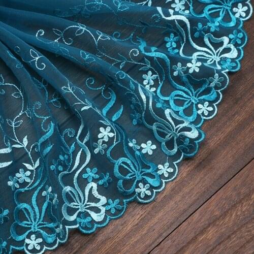 15Yards Embroidery Mesh Lace Ribbon Trim DIY Sewing Wedding Dress Craft Doll Cloth New Arrival