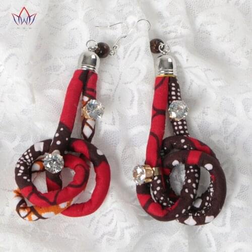 2020 New Arriving African Ankara Earrings Handmade Ethnic Jewellery Tribal Earrings Fabric Earring For Women WYB01