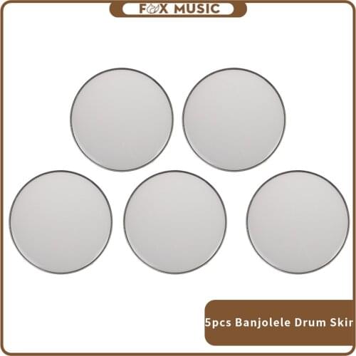 5PCS Drum Skin For Banjolele Single White DIY Kit White Banjolele Replacement & Accessories