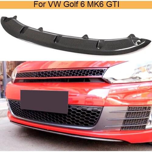 Car Front Bumper Lip Spoiler For Volkswagen VW Golf 6 MK6 GTI 2010 - 2013 Front Bumper Lip Spoiler Splitters Carbon Fiber / FRP