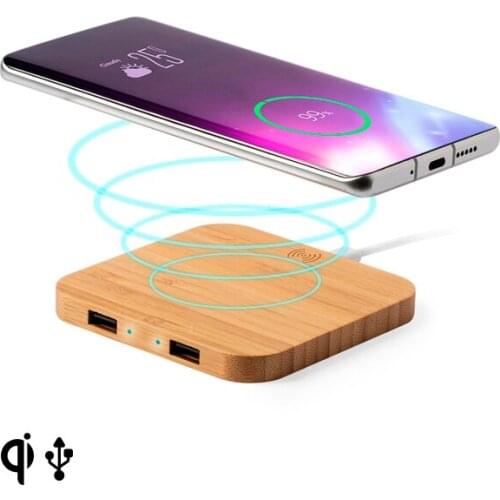 Qi Wireless Charger for Smartphones Bamboo 146542