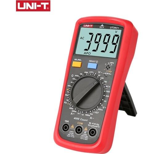 UNI T Digital Multimeter UT39A+ UT39C+ Manual Range Electrician Multimetro Capacitor Tester Digital With LCD Backlight Data Hold