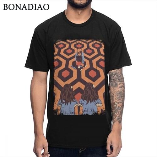 Classic Horror Movie The Shining Carpet Room 237 Twins Shining Danny T Shirt O-neck Comfortable Cotton Novelty Homme T-shirt
