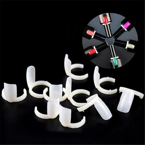 50 Pcs/Set Acyylic Full Nail Tips Polish UV Gel Color Display Nail Art Ring Style Women Nail Tips