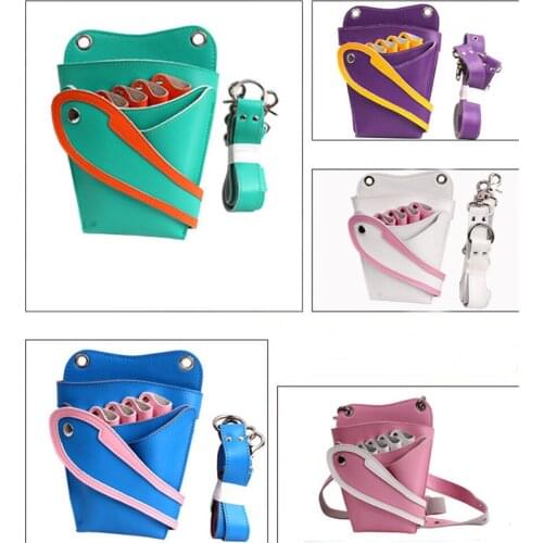 Leather Waist Bag of Hairdressing Tool Scissor Storage Cross Body for Hairdresser Pet Cosmetologist E283