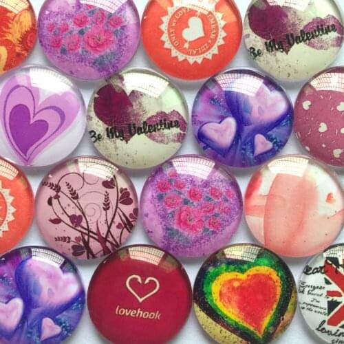 ZEROUP Round Glass Cabohcon 12mm 20mm Dome Cabochons Embellishment Base Supplies for Jewelry Clasps Craft TP-189