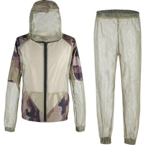 Bug Jacket Hood & Pants Mosquito Repellent Net Clothing for Men & Women Insect-Proof Netting Suit for Outdoor Protection