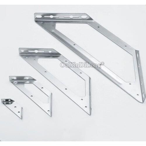HOT 4PCS Stainless Steel Multifuction Triangle Corner Braces Cupboard Cabinet Shelf Support Brackets Furniture Connectors