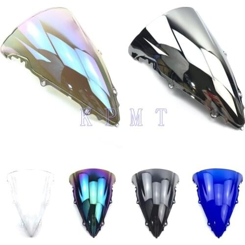 YZF R6 2003 2004 2005 Motorcycle Windshield Windscreen For Yamaha YZF600 R6 03 04 05 Windproof Double Bubble ABS Plastic
