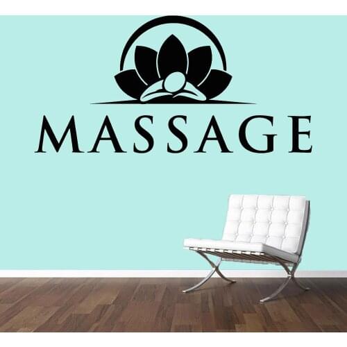 Massage Vinyl Wall Decal Spa Salon Relaxing Therapy Health Wall Stickers Bathroom Bedroom Decor Accessories Self-adhesive W125