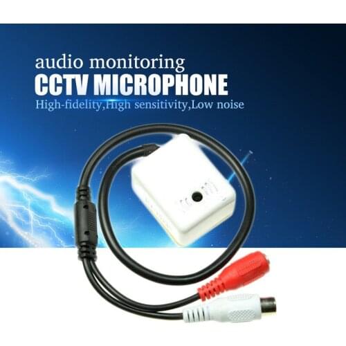 Mini MIC CCTV Microphone Audio Pickup Device for Camera Adapter High Sense