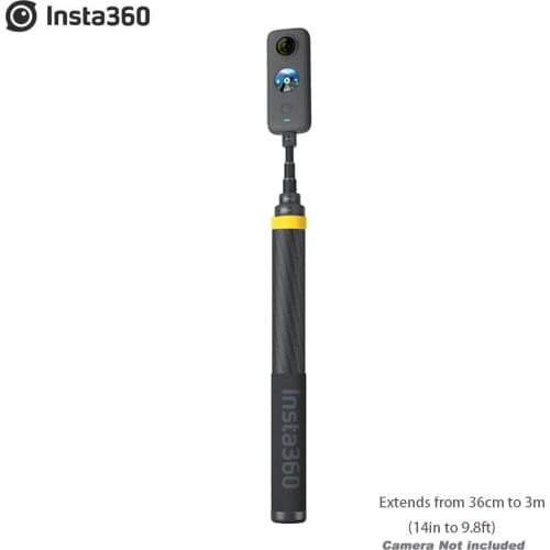 Insta 360 NEW Invisible 3m Monopod Super Long Extended Carbon Fiber Selfie Stick For Insta360 ONE X2 /ONE R/X action Camera