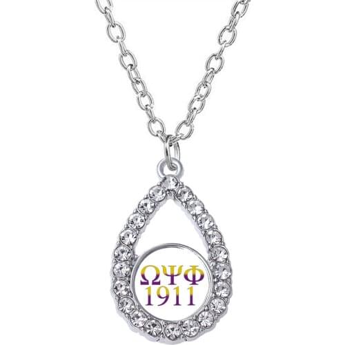 New arrival university greece society fraternity O PSI PHI 1911 sticker label rhinestone pendant necklace
