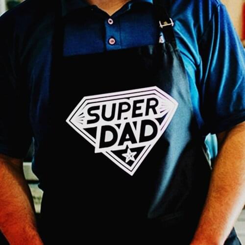 Custom Summer Creative Mens Apron,Funny Cooking Apron,Personalized Super Dad Humor Stars Baker Aprons,Grill Master,BBQ Apron