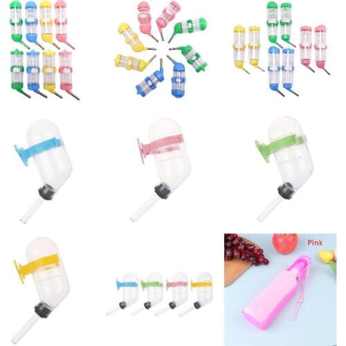 Plastic Hamster Drinker Water Bottle Dispenser Feeder Hanging Pet Dog Guinea Pig Squirrel Rabbit Drinking Head Pipe Fountain