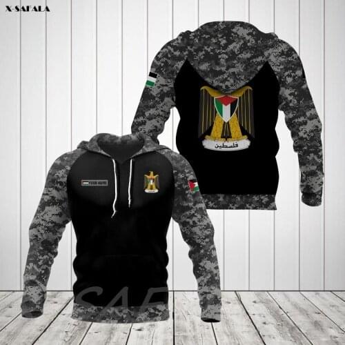 PALESTINE COAT OF ARMS CAMO Country 3D Printed Man Female Zipper HOODIE Pullover Sweatshirt Hooded Jersey Tracksuits