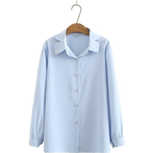 Plus Size Womens Long Sleeved Solid Chiffon Blouse Officewear Elegant A-line Tops Oversized Muslimah Blusas