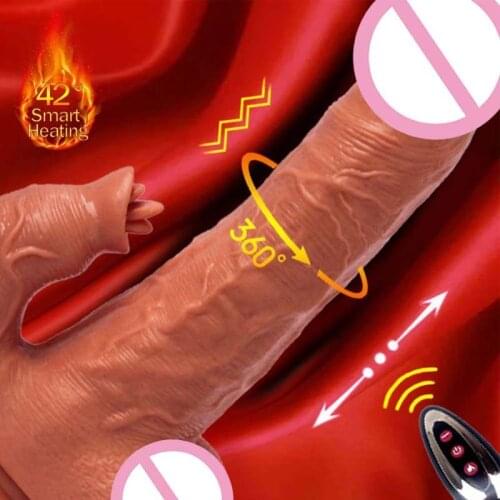 Sextoys Realistic Dildo Vibrator Telescopic Rotating Dildos Vibrators Female Masturbators Penis Fidget Sex Toys For Women Adults