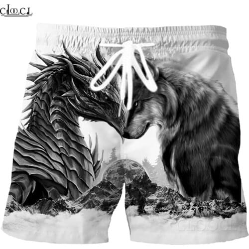 CLOOCL Newest Popular Animal Wolf 3D Print Fashion Men Shorts Summer New Harajuku Hip Hop Leisure Beach Shorts Drop Shipping
