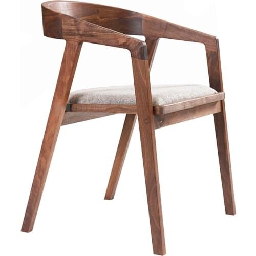 New design European style wooden cafe chair with cushion, dining room chairs