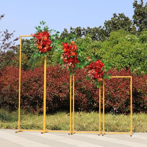 New Wedding Wrought Iron screen Decoration Wedding Stage Background Decoration Geometric Square Screen Wrought Iron Arch Props